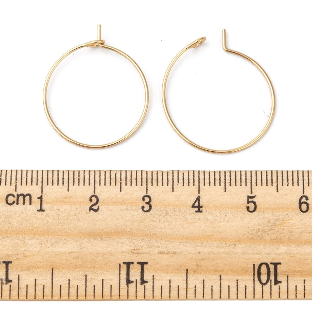 319 Gold Surgical Stainless Steel Earring Hoops