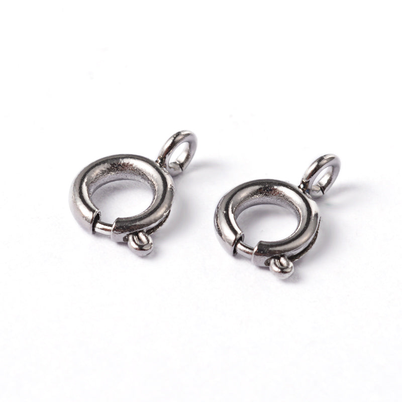 Stainless Steel Spring Ring Clasps 10 pieces