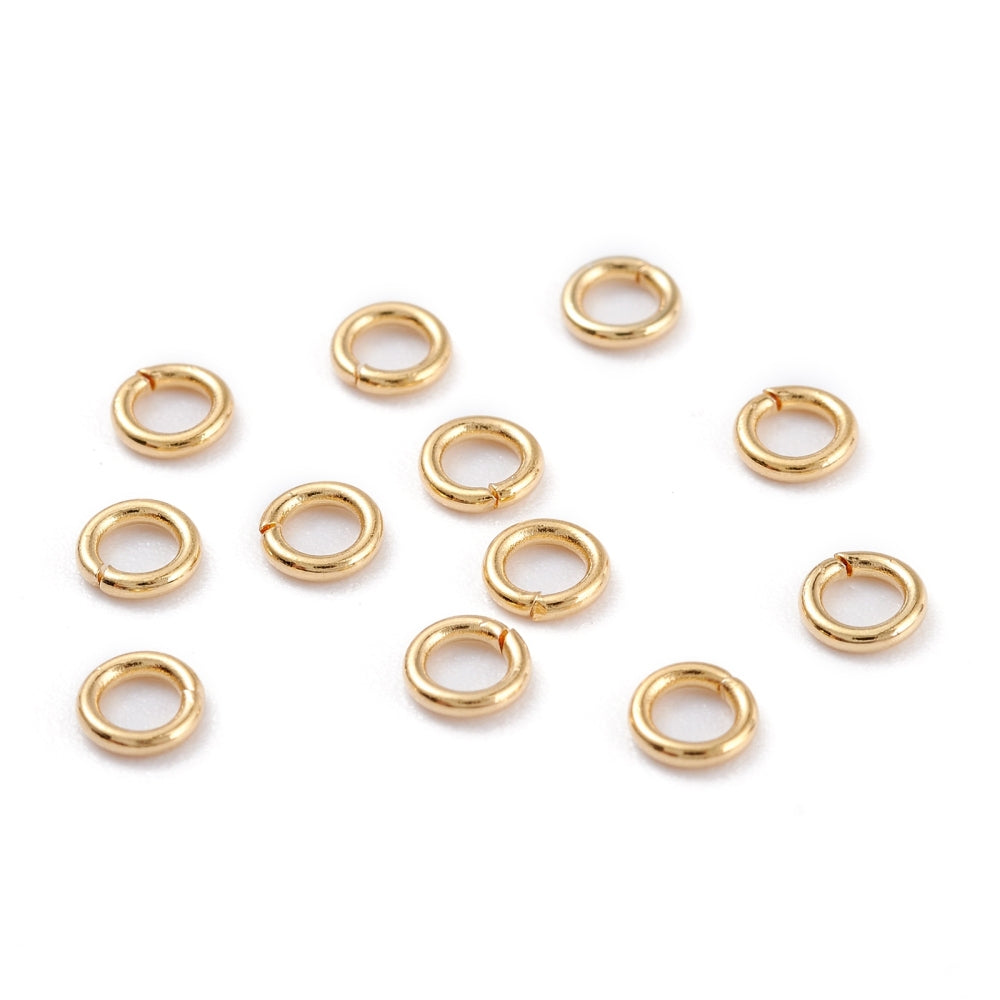 6mm 18K Gold Plated Stainless Steel Jump Rings