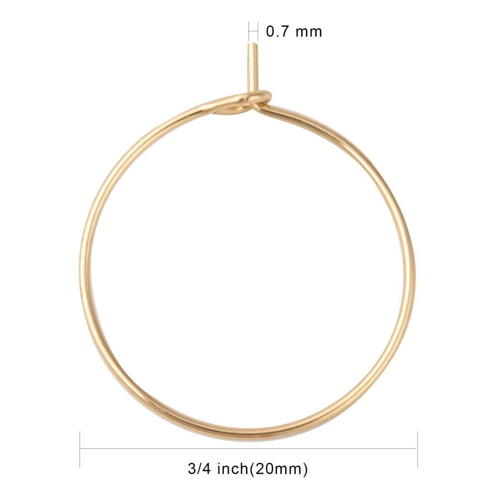 317 Gold Surgical Stainless Steel Earring Hoops