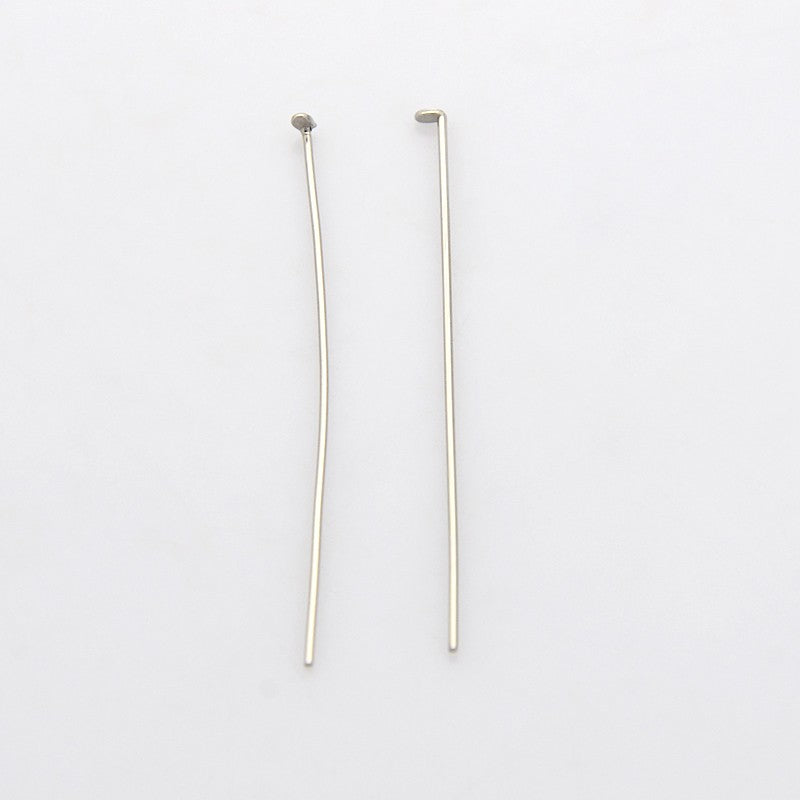 40mm Stainless Steel Flat Head Pins - 50 pieces