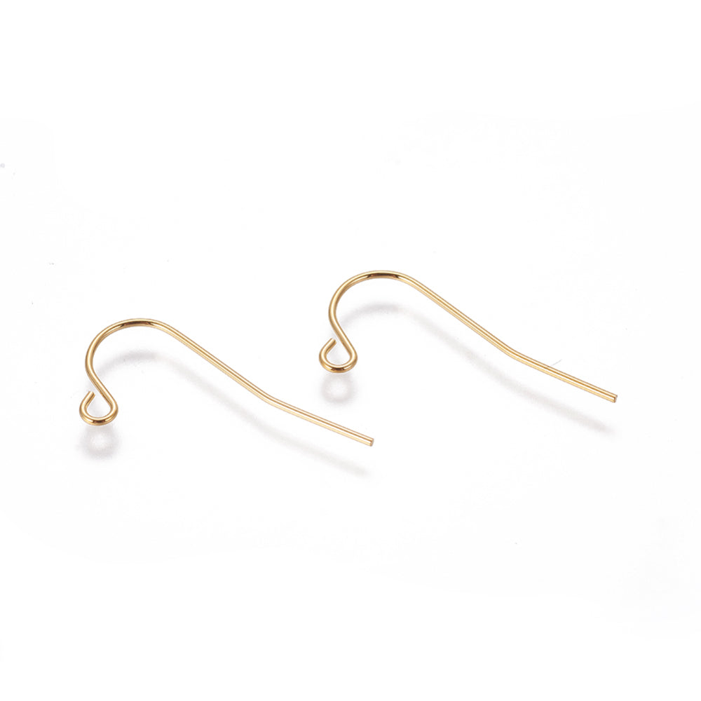 304 Golden Stainless Steel Earring Hooks