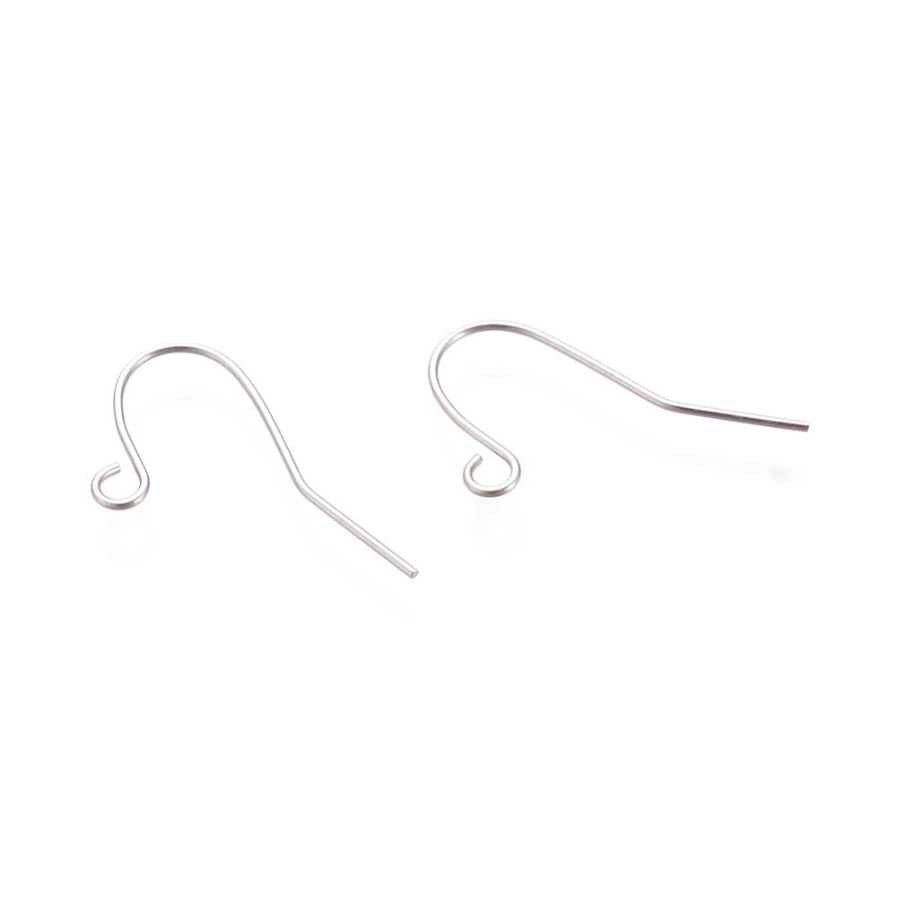 304 Stainless Steel Earring Hooks - 50 pieces