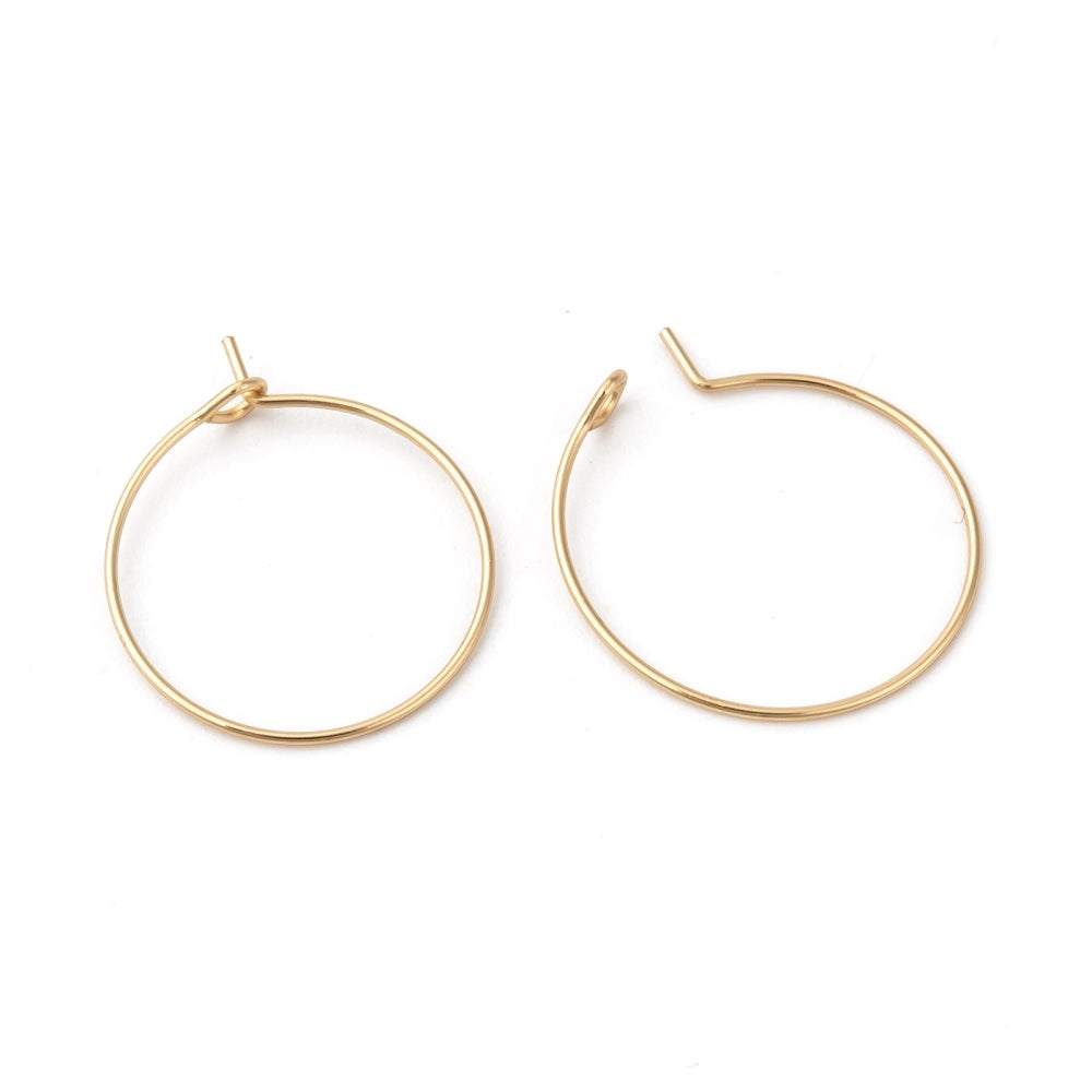 318 Gold Surgical Stainless Steel Earring Hoops