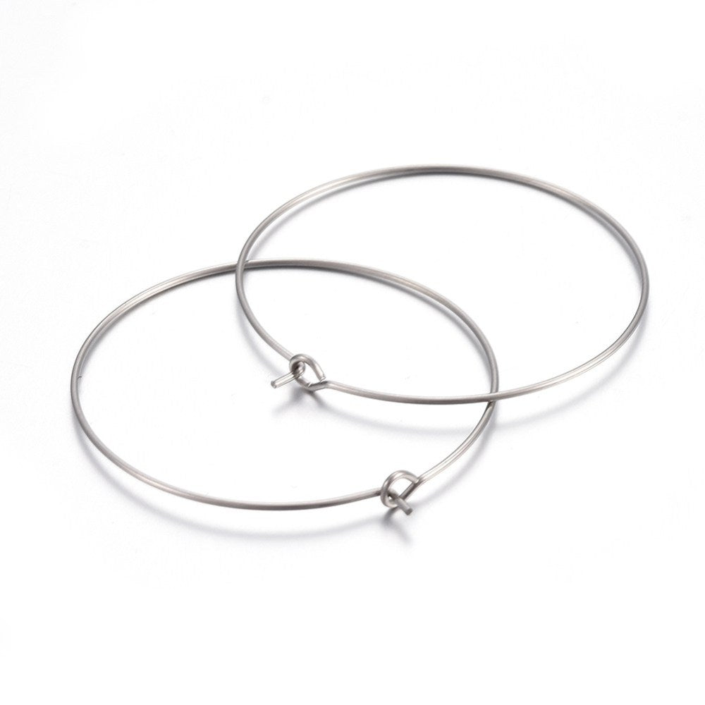 316 Surgical Stainless Steel Earring Hoops