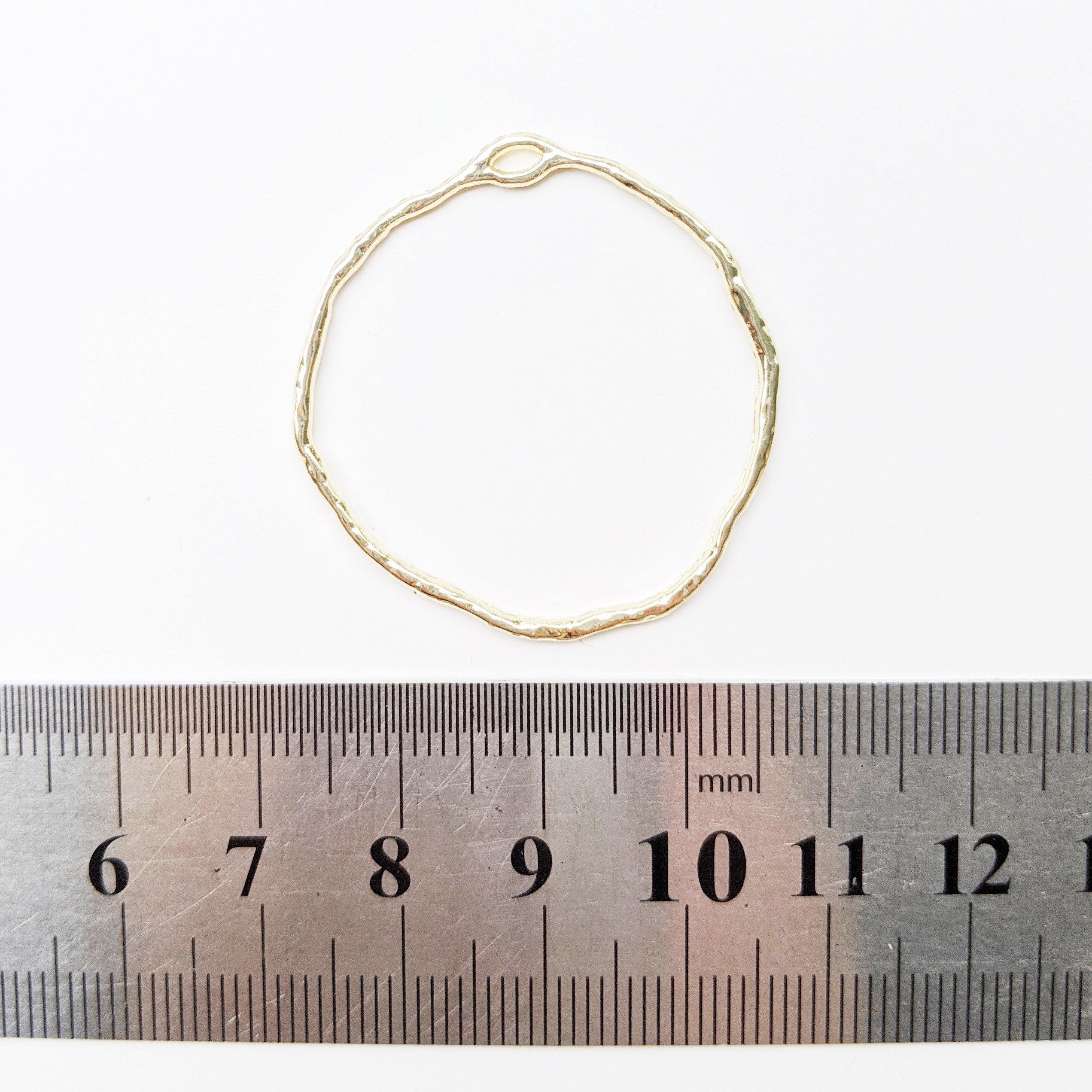 Gold circle open back bezel - 8 pieces - Poethan